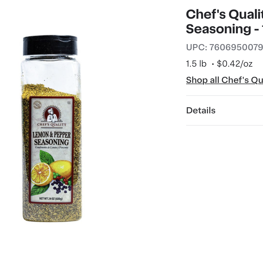 Chef's Quality Citron-Poivre