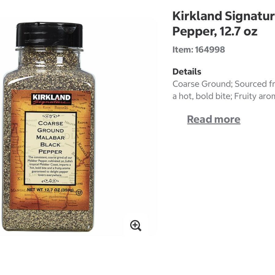 Kirkland Poivre Concassé