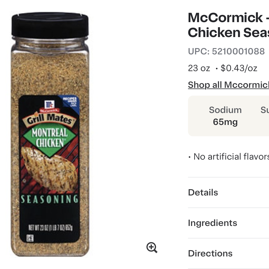 McCormick Poulet Montréal